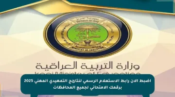 اضبط الآن رابط الاستعلام الرسمي لنتائج التمهيدي المهني 2025 برقمك الامتحاني لجميع المحافظات